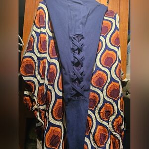 Mesh lace detail pocket leggings